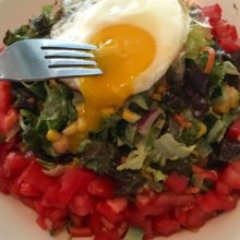 Gluten-free salad with an egg from Big Pink